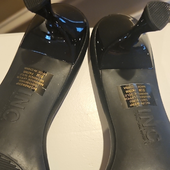 INC International Concepts Black Braided Heels - Picture 3 of 5